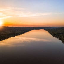 Sunset over Ohio River, Ohio