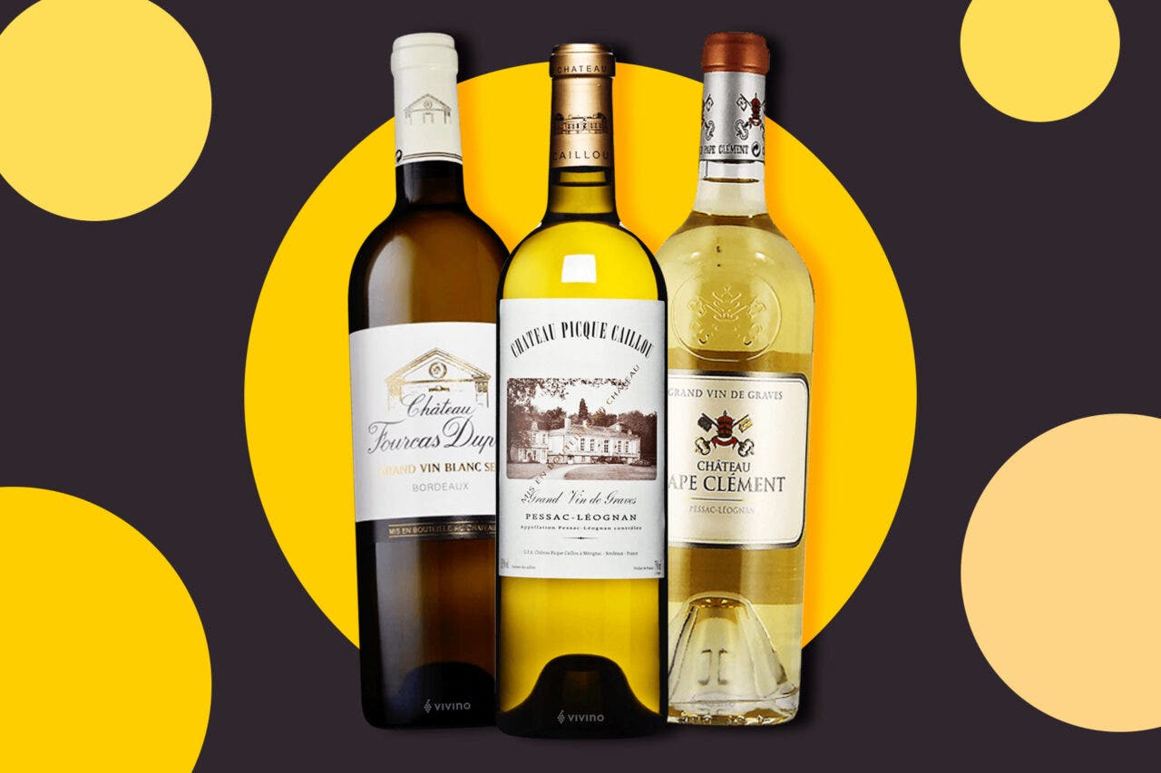3 Bottles of wine on a designed background